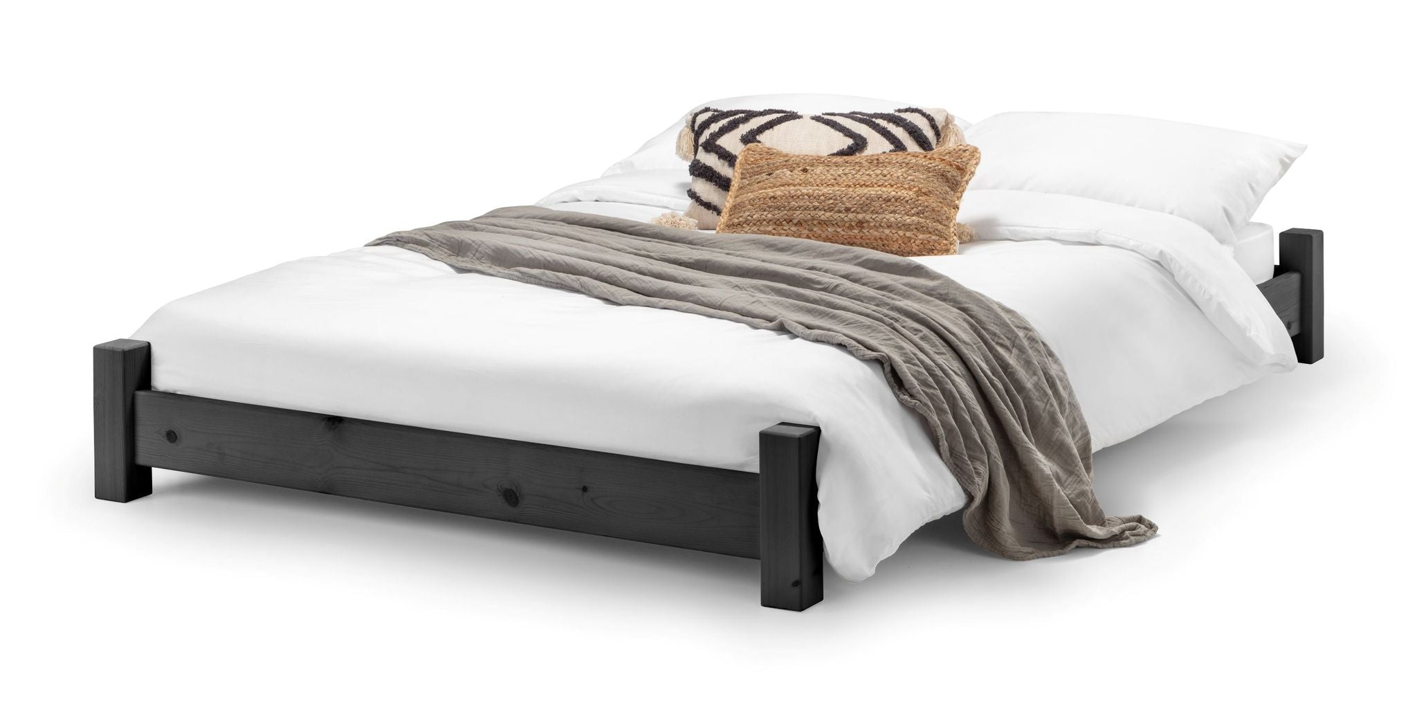 TimberRest Savernake low bedframe solid wood bed frame with classic headboard design