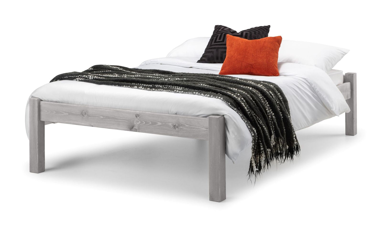 TimberRest Hatfield solid wood bed frame with large headboard