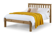 TimberRest Sherwood LFE solid wood bed frame with high headboard and low foot end