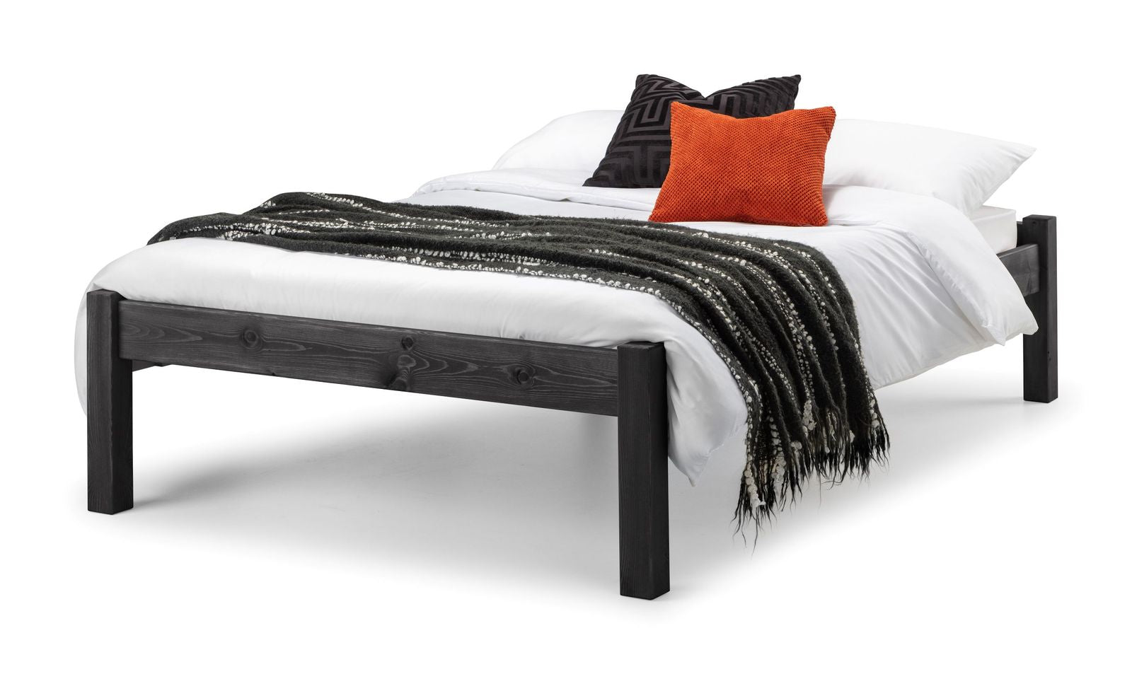 TimberRest Hatfield solid wood bed frame with large headboard
