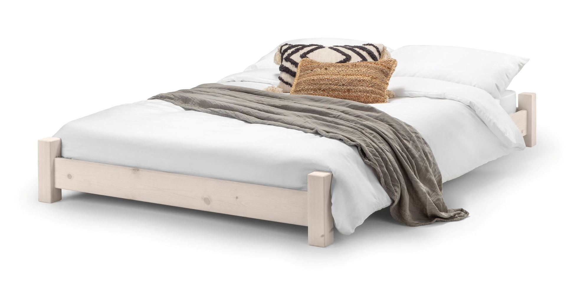 TimberRest Savernake low bedframe solid wood bed frame with classic headboard design