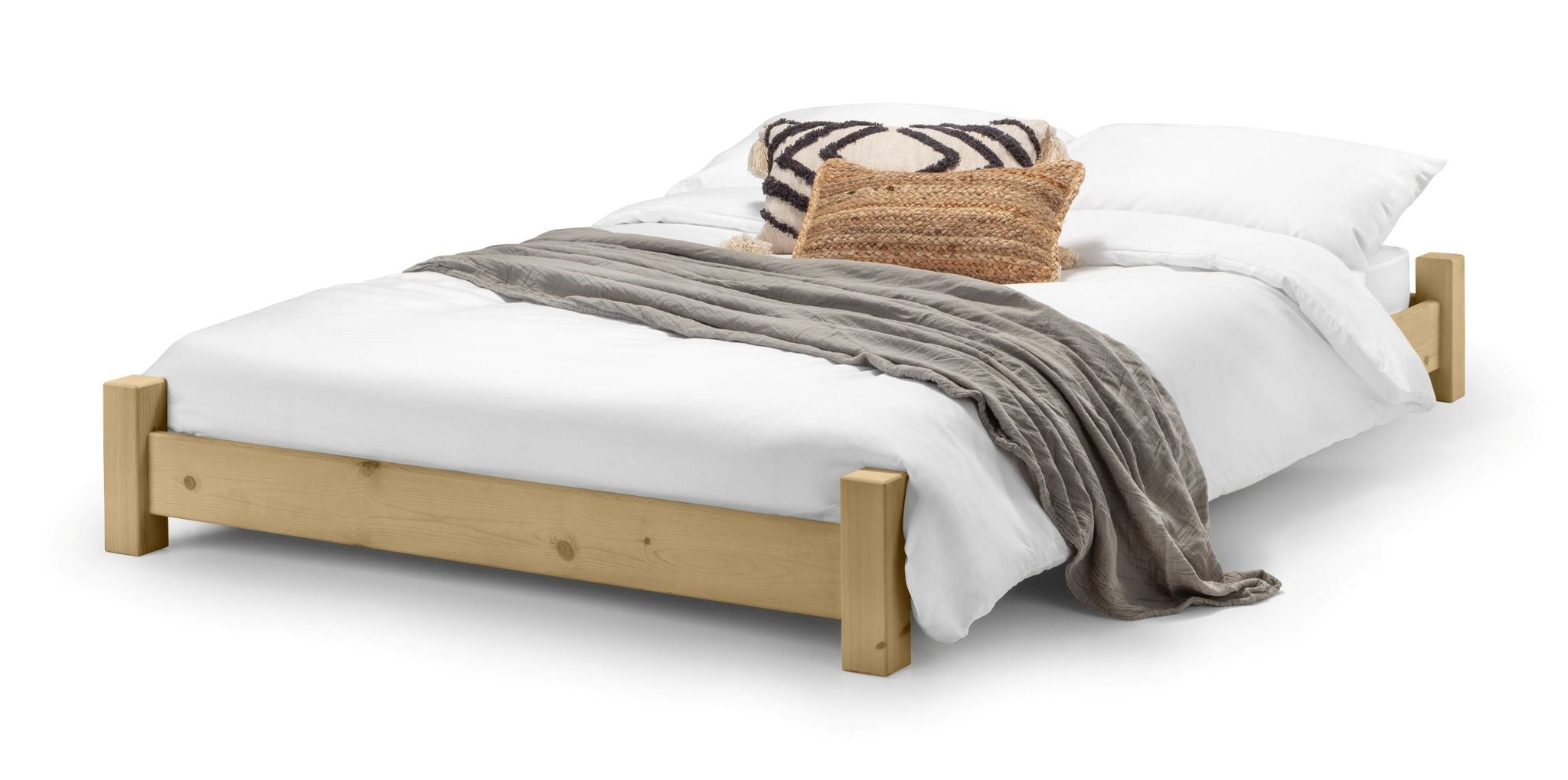 TimberRest Savernake low bedframe solid wood bed frame with classic headboard design