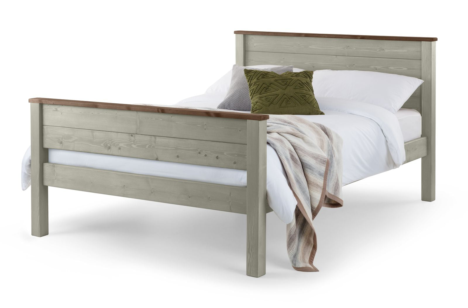 TimberRest Ashdown HFE solid wood bed frame with high headboard and high foot end