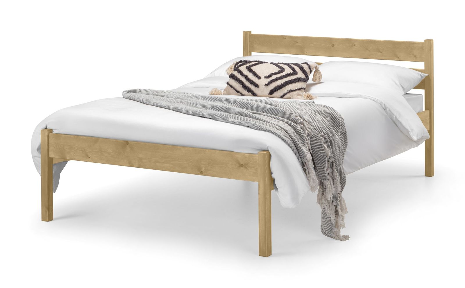 TimberRest Kielder solid wood bed frame with panelled headboard