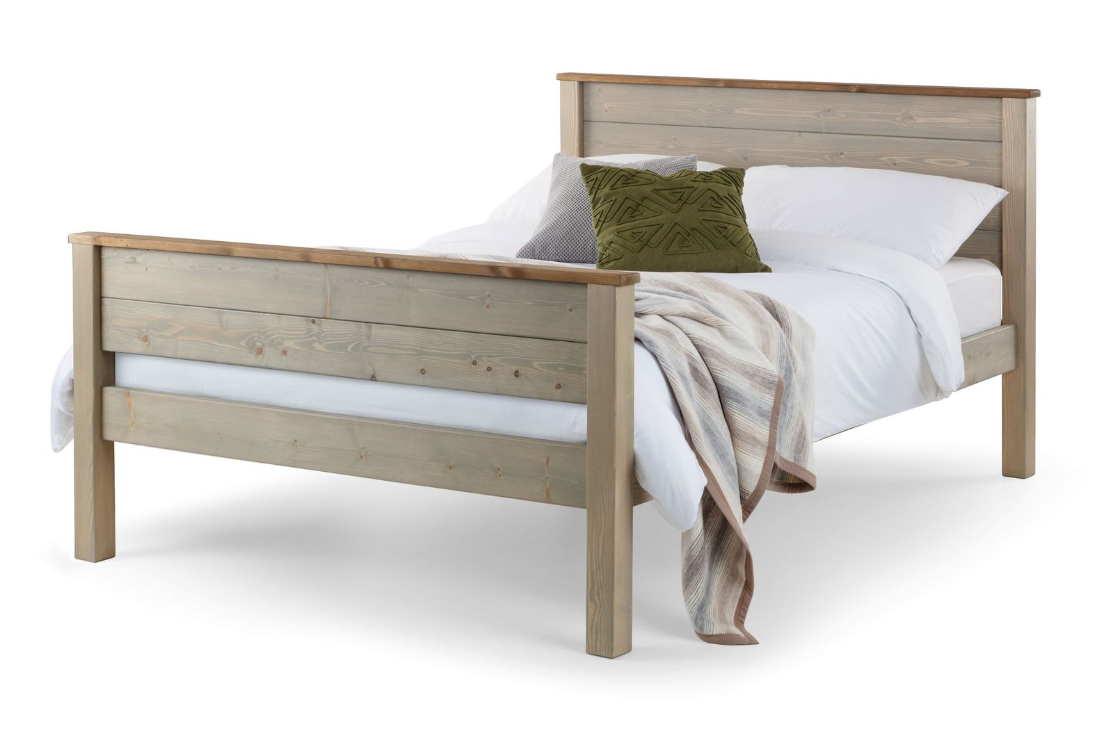 TimberRest Ashdown HFE solid wood bed frame with high headboard and high foot end