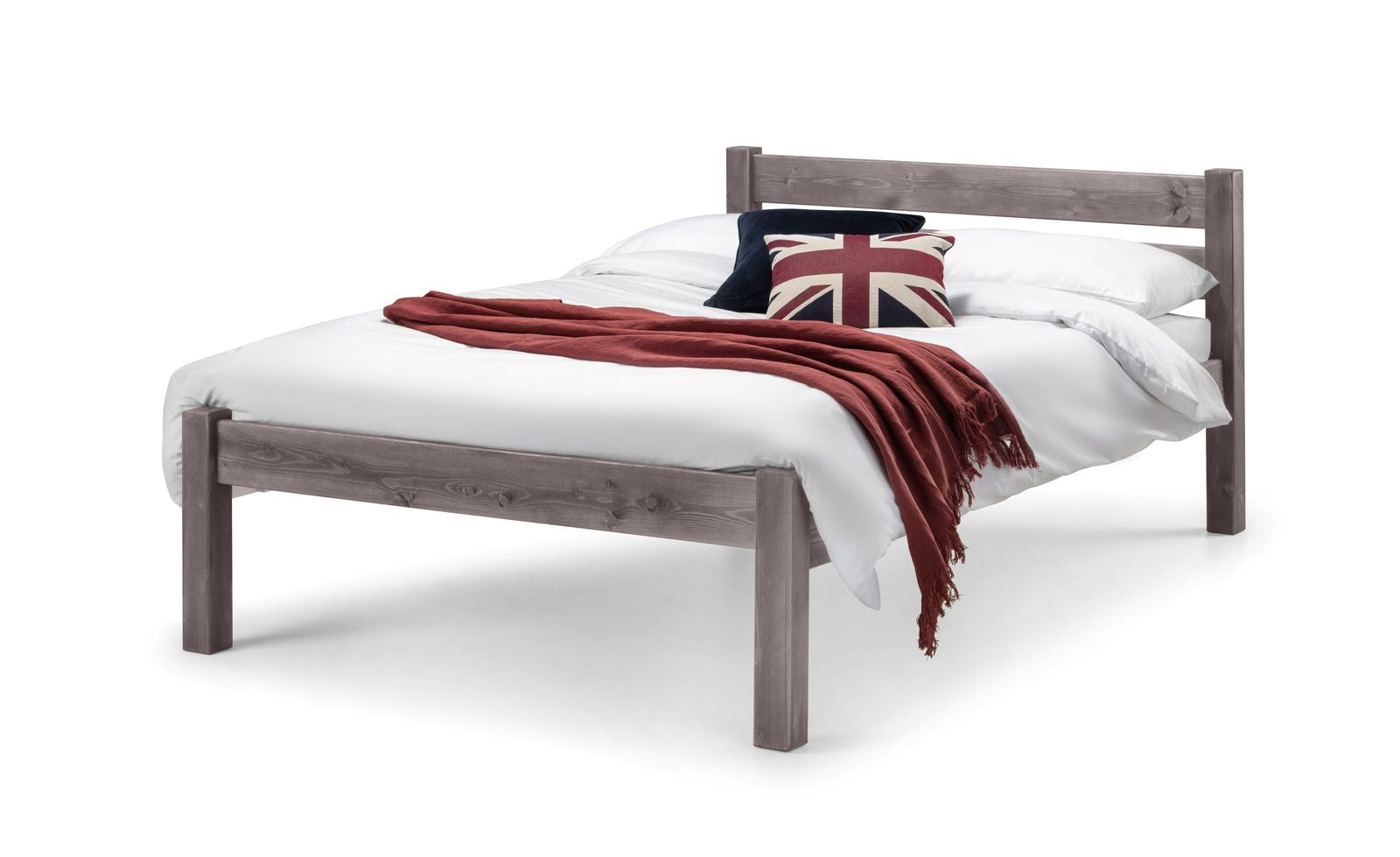 TimberRest Epping modern solid wood bed frame  grey