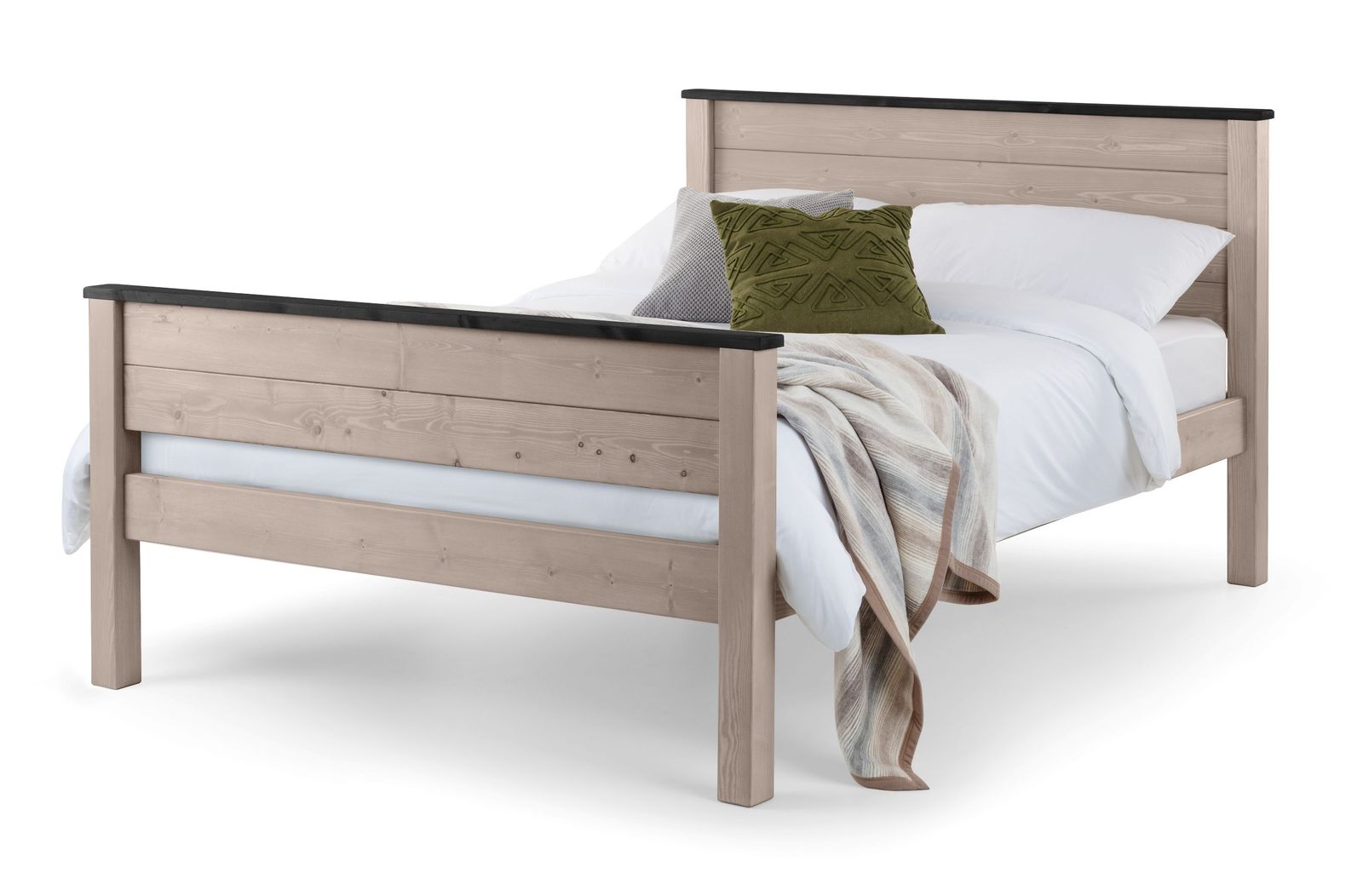 TimberRest Ashdown HFE solid wood bed frame with high headboard and high foot end
