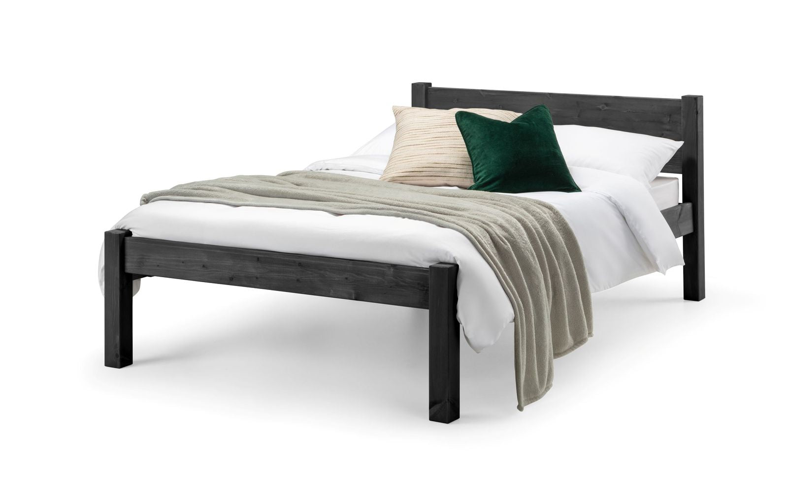 TimberRest Galloway solid wood bed frame with detailed headboard