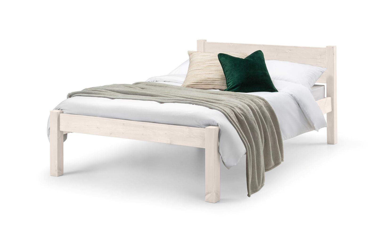TimberRest Galloway solid wood bed frame with detailed headboard