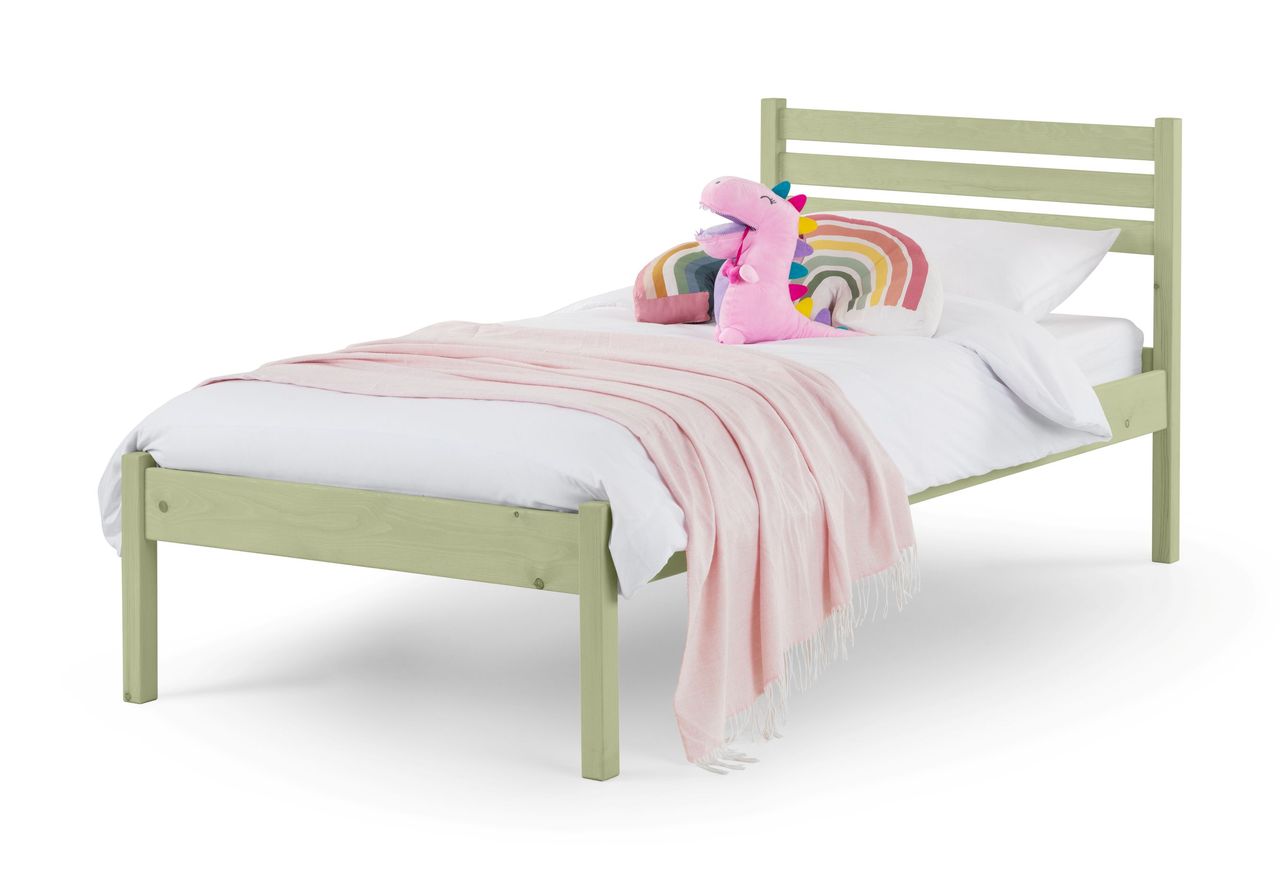 TimberRest Mirkwood solid wood bed frame with detailed headboard