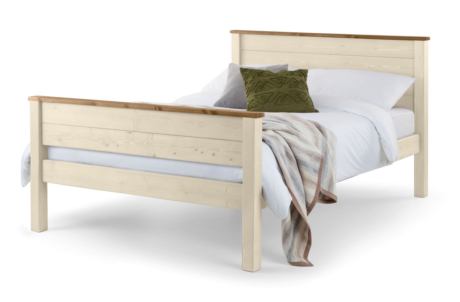 TimberRest Ashdown HFE solid wood bed frame with high headboard and high foot end