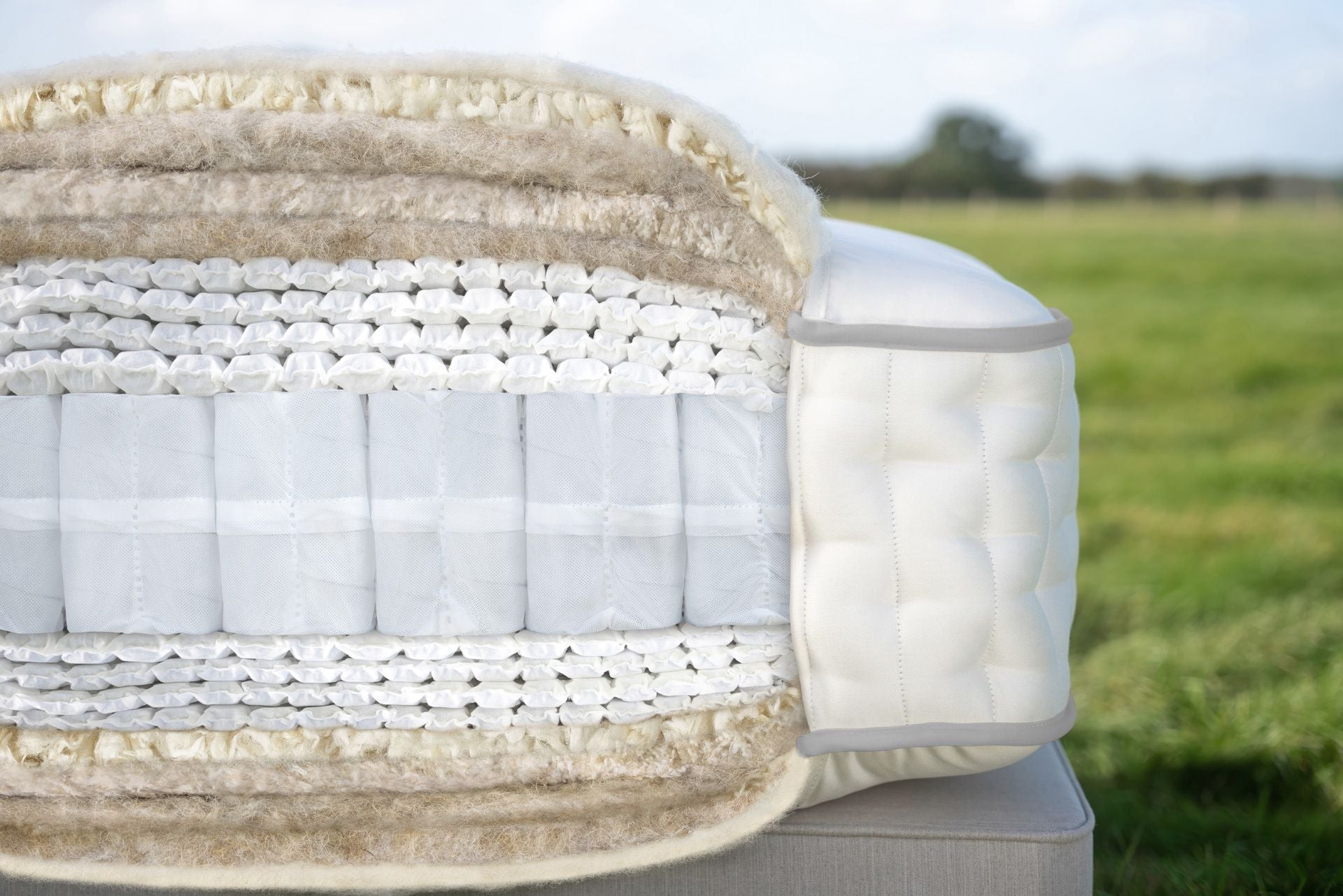 Harrisons Pearl mattress with 30000 pocket springs, handcrafted luxury design and superior body support