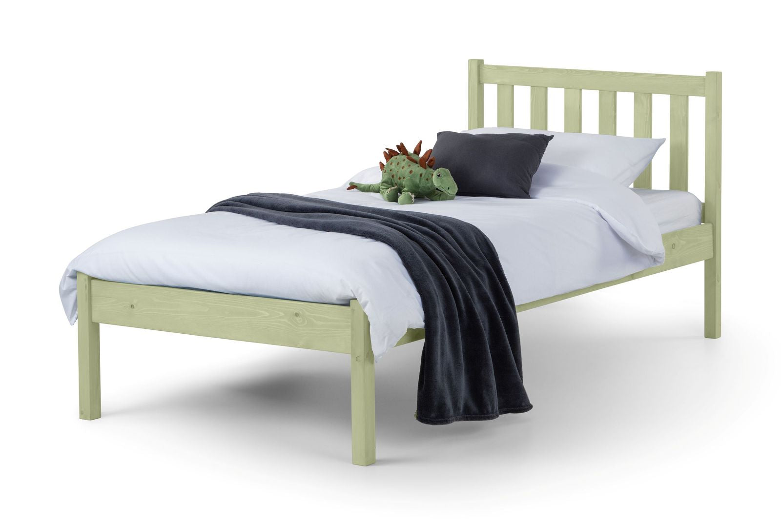 TimberRest Mirkwood childrens solid wood bed frame with detailed headboard 