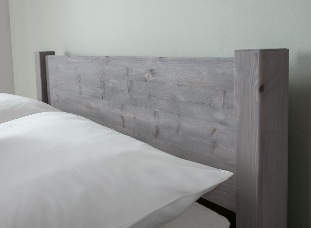 TimberRest Galloway solid wood bed frame with detailed headboard
