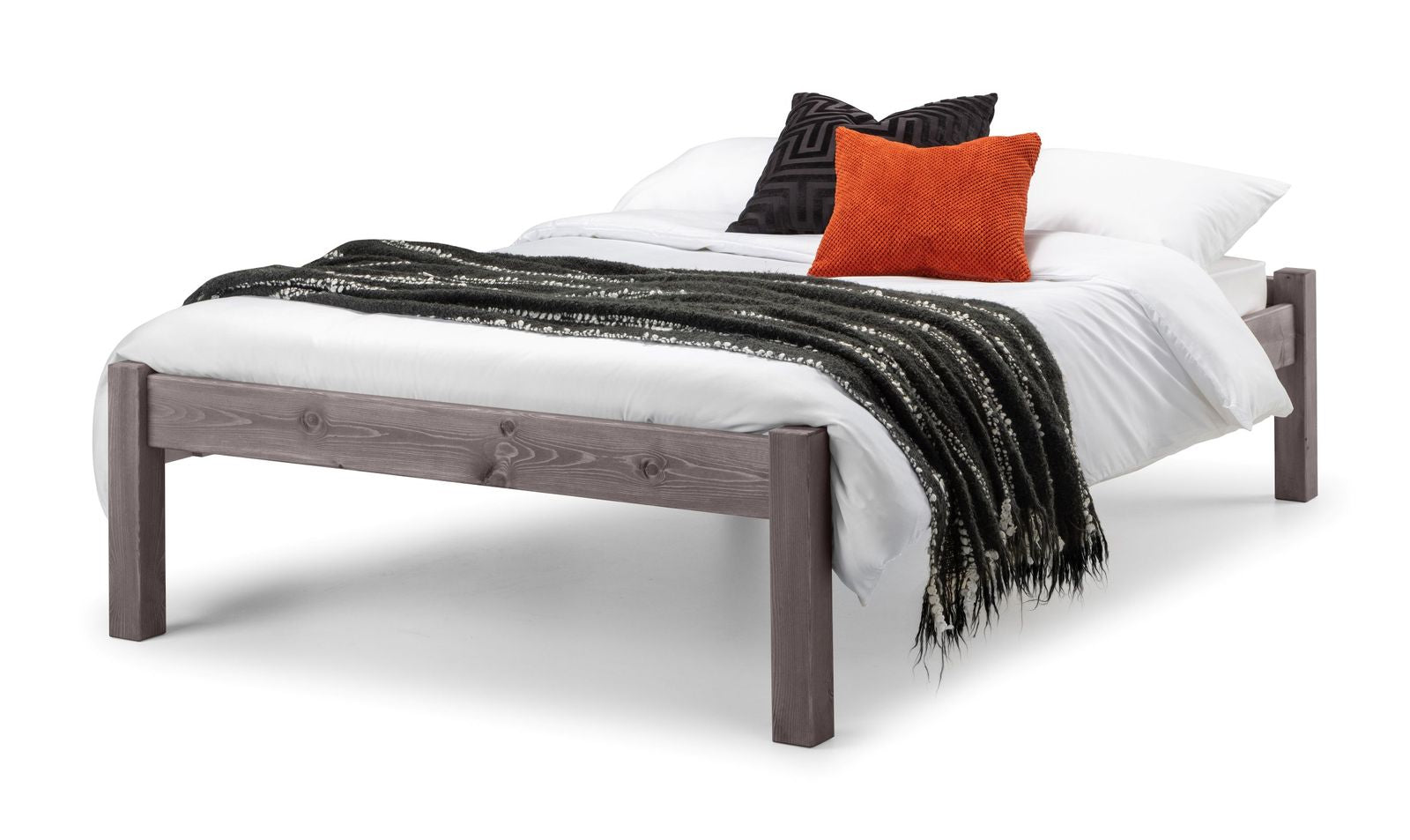 TimberRest Hatfield solid wood bed frame with large headboard