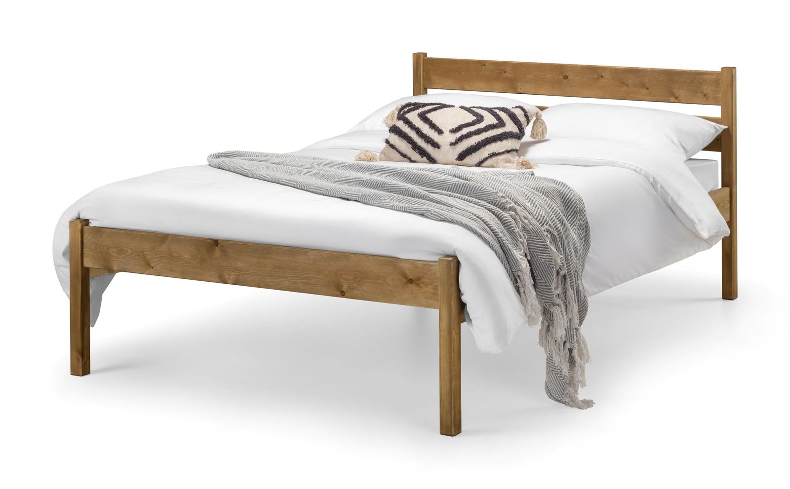 TimberRest Kielder solid wood bed frame with panelled headboard