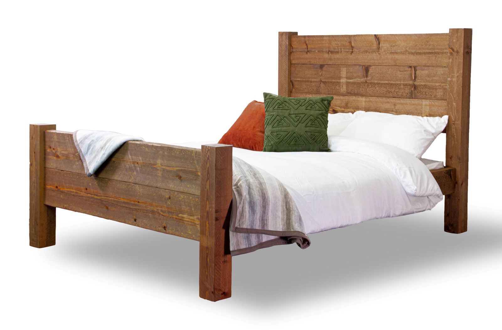  TimberRest Thetford HFE solid wood bed frame with high headboard and high foot end
