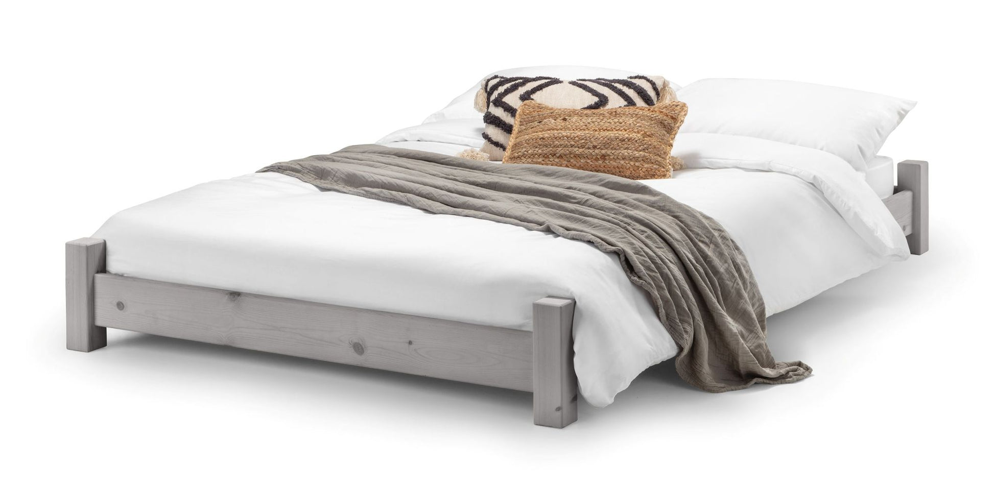 TimberRest Savernake low bedframe solid wood bed frame with classic headboard design