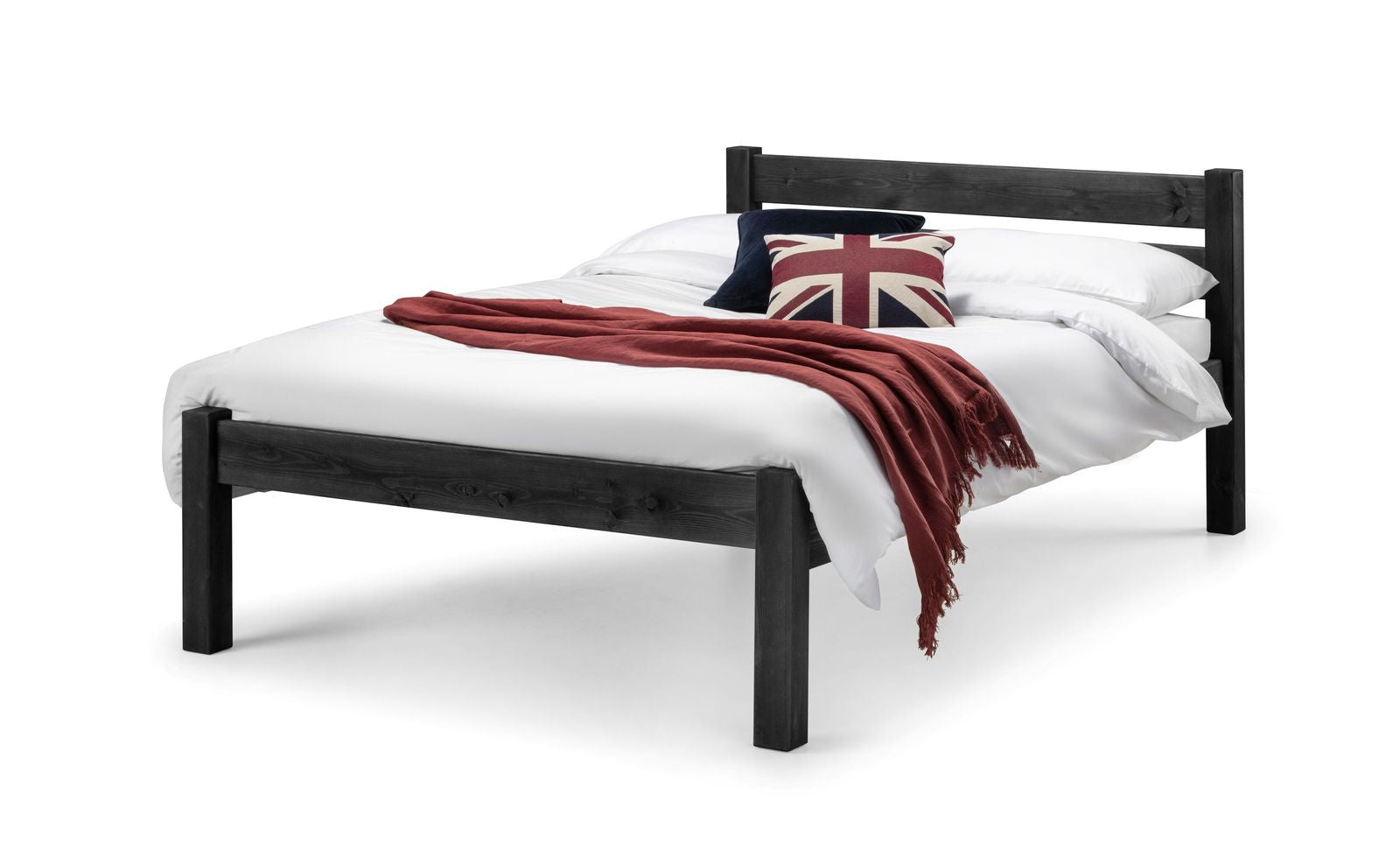 TimberRest Epping modern solid wood bed frame black