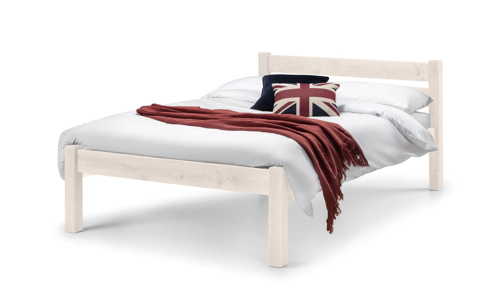 TimberRest Epping modern solid wood bed frame white