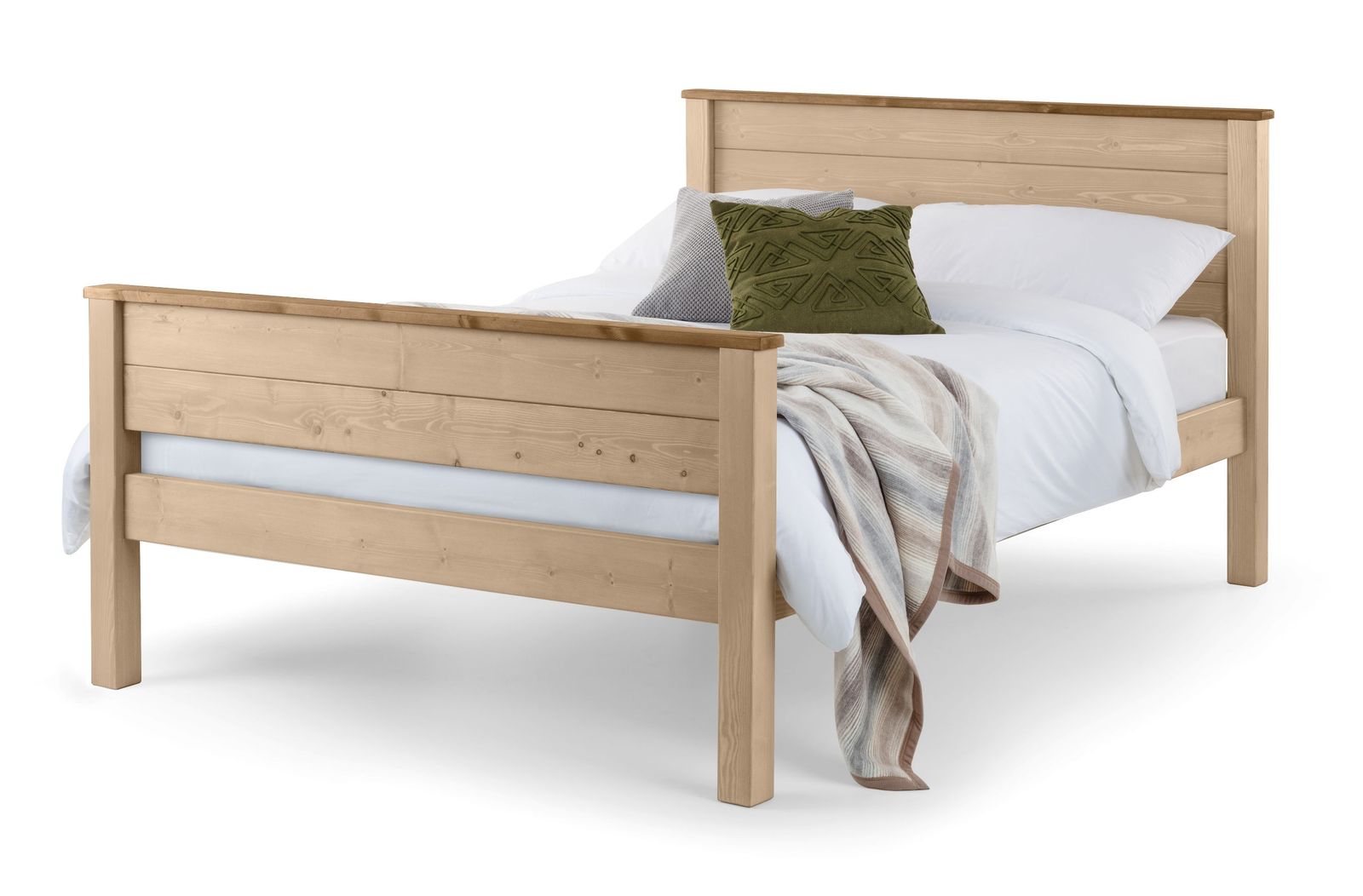 TimberRest Ashdown HFE solid wood bed frame with high headboard and high foot end
